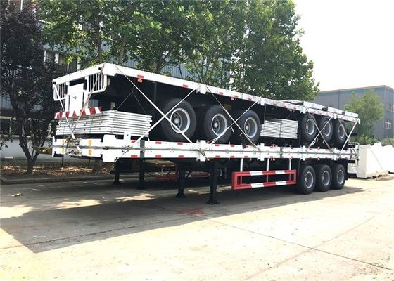 Shipping Container Trailer Transport 20 Ft 40ft Container 3 Axle Flat Bed Trailer