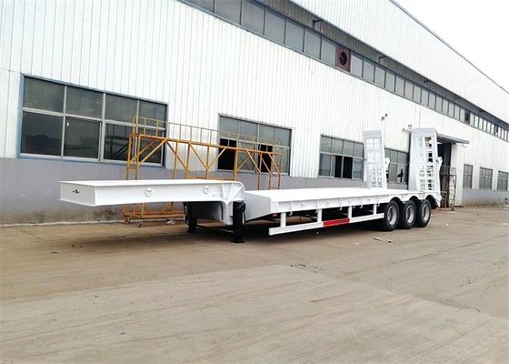 Road Roller 80 Tons Steel Q345 Low Bed Semi Trailer