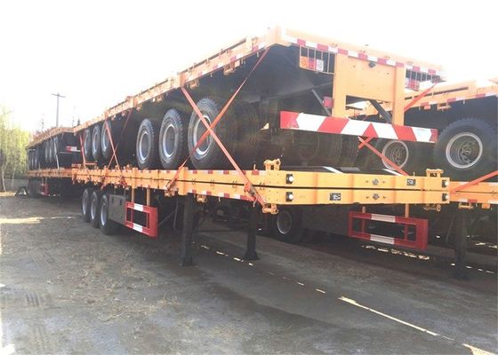 Three Axle Flatbed 12m Shipping Container Delivery Trailer