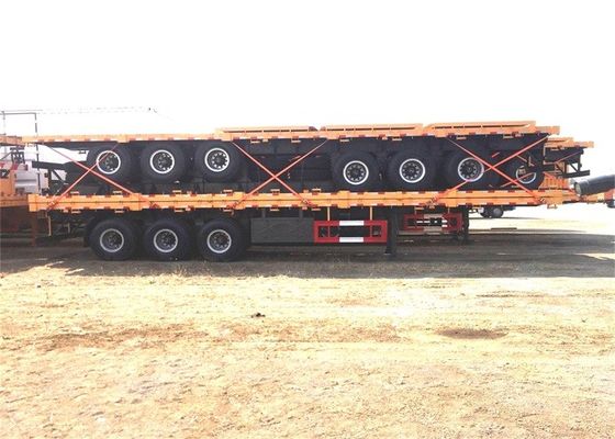 Three Axle Flatbed 12m Shipping Container Delivery Trailer