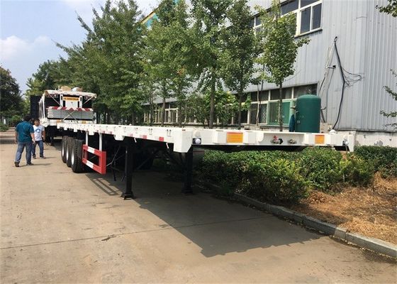 Three Axle Flatbed 12m Shipping Container Delivery Trailer