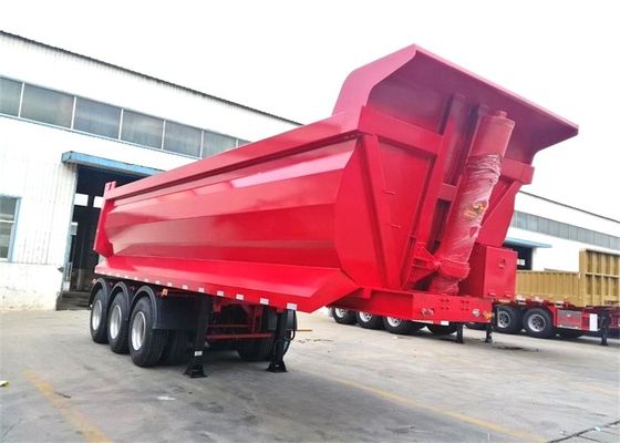 Rectangle 11.00r20 60 Tons Tandem Tipper Trailer