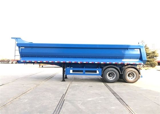 Rectangle 11.00r20 60 Tons Tandem Tipper Trailer