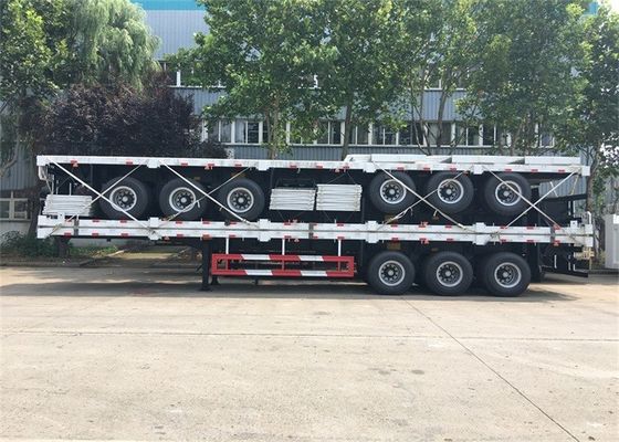 Dual Line Braking 40ft 20ft Flatbed Container Semi Trailer