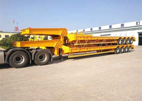 Concave Beam Extendable 3 Axle 100 Ton Lowboy Semi Trailer