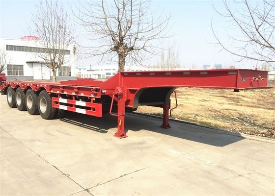 Concave Beam Extendable 3 Axle 100 Ton Lowboy Semi Trailer