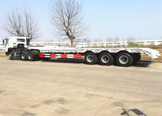 Mechanical Ladder 3 Axle 60 Tons Lowbed Truck Semi Trailer